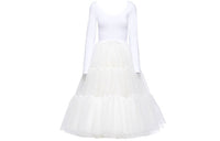 MIU MIU FW21 Long-Sleeved Dresses Women's White