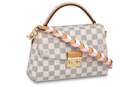 LOUIS VUITTON Croisette Canvas Shoulder Bags Handbags Women's Beige/White/Pink