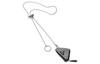 PRADA Crystal Satin With Textile One Shoulder Crossbody Clutches Mini Women's