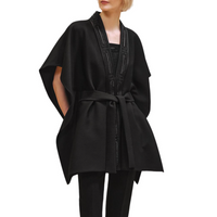 HERMES FW24 Cloaks Women's Black