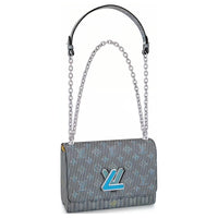 LOUIS VUITTON Twist Damier Monogram Lv Pop Mm Blue