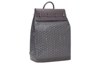 GOYARD Steamer Canvas With Leather Backpack Small Size Unisex Gray