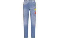 DIOR Logo Patch Denim Straight Fit Jeans