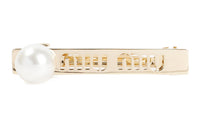 MIU MIU Hair Clips Women's Gold
