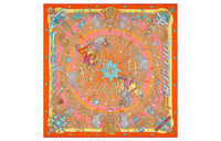 HERMES Silk Scarf Women's Orange
