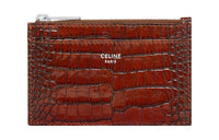 CELINE Calfskin Card Holder Regular Men's Brown