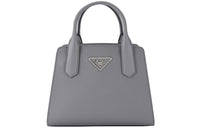 PRADA Cow Leather Handbag Women's Gray