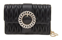 MIU MIU Cow Leather Shoulder Bag, Crossbody Bag Women's Black