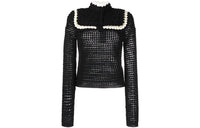SAINT LAURENT Button-fastening Crochet Jumper