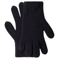 PRADA Wool Knit Gloves Men's Marine Blue