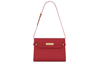 SAINT LAURENT MANHATTAN Cow Leather Crossbody Bag, Shoulder Bag Women's Cupid Red
