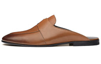 HERMES Catena Wrap-toe Slippers Men's Brown