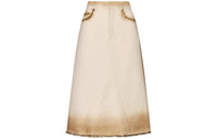 DIOR SS24 Denim Long Skirts Women's White