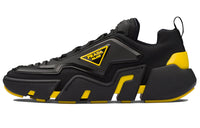 PRADA Techno Stretch Low-Top Sports Casual Shoes Men's Black Gold
