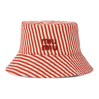 MIU MIU Cotton Bucket Hats Women's Pink
