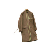 HERMES Trench Coats Women's Khaki