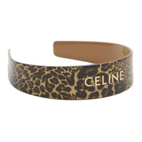 CELINE Acetate Headbands Women's Leopard Print