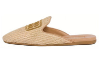 MIU MIU Wrap-toe Slippers Women's Beige