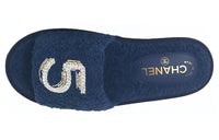 CHANEL Odor-Resistant Slide Slippers Women's Blue