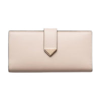 PRADA Leather Wallet Large Size Women's Light Brown