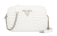 PRADA Cow Leather Crossbody Bag Shoulder Bag Women's White