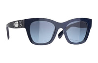 CHANEL Sunglasses Unisex Blue