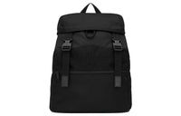 SAINT LAURENT Fabric With Cow Leather Backpack Regular Men's Black
