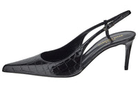 SAINT LAURENT 80mm Slingback Leather Pumps
