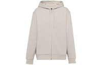 PRADA Cotton And Cashmere Hoodie Jackets Coats Men's Chalk White