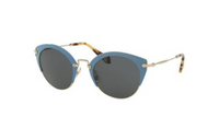 MIU MIU Metal Irregular Shape Sunglasses Women's Gold
