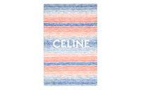 CELINE Knit Scarves Women's Red/Blue