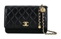 CHANEL WOC Smooth Lambskin Shoulder Bag Crossbody Bag Mini Women's Black