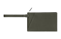 HERMES Cabavertige Cow Leather Clutch Regular Men's Gray Green