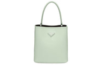 PRADA Panier Leather Shoulder Bag, Crossbody Bag, Handbag Women's Green