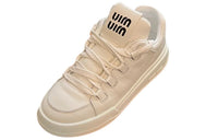 MIU MIU Low-Top Skateboard Shoes Women's White