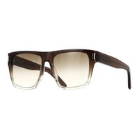 SAINT LAURENT Square Sunglasses Men's Black/Brown