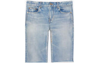 SAINT LAURENT Frayed-edge Denim Shorts
