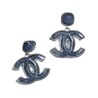 CHANEL - Stud Earrings Women's Blue