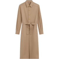 CELINE Long-Sleeved Dresses Women's Light Brown