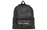 SAINT LAURENT Nylon Backpack Men's Khaki Camouflage