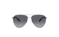PRADA Metal Irregular Shape Sunglasses Men's Silver