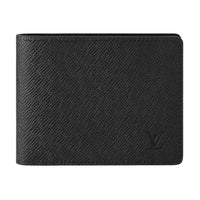 LOUIS VUITTON Multiple Wallet 3 Card Slot Taiga Black