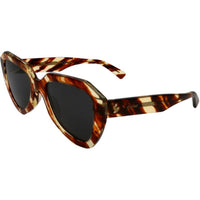 CELINE Irregular Shape Sunglasses Women's Tortoiseshell