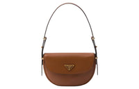 PRADA Leather Handbag, Shoulder Bag Women's Cognac