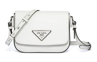 PRADA Leather Crossbody Bag Regular Women's White