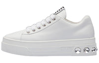 MIU MIU Low-Top Stylish Skateboarding Shoes Women's White
