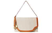 Loro Piana Cotton And Linen Blend Handbag Shoulder Bag Women's Beige