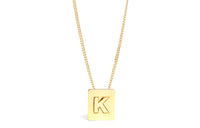 CELINE Alphabet K Necklace In Brass With Gold Finish