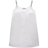PRADA SS25 Slip Dresses Women's White
