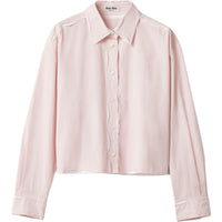 MIU MIU Logo Embroidered Button Up Shirt